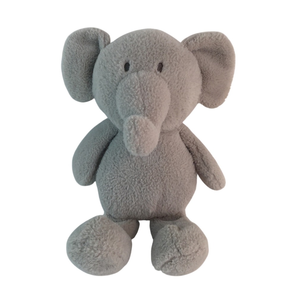Kellytoy Elephant Plush 13" Gray Soft Stuffed Animal Rattle Crinkle Ears 2019‎